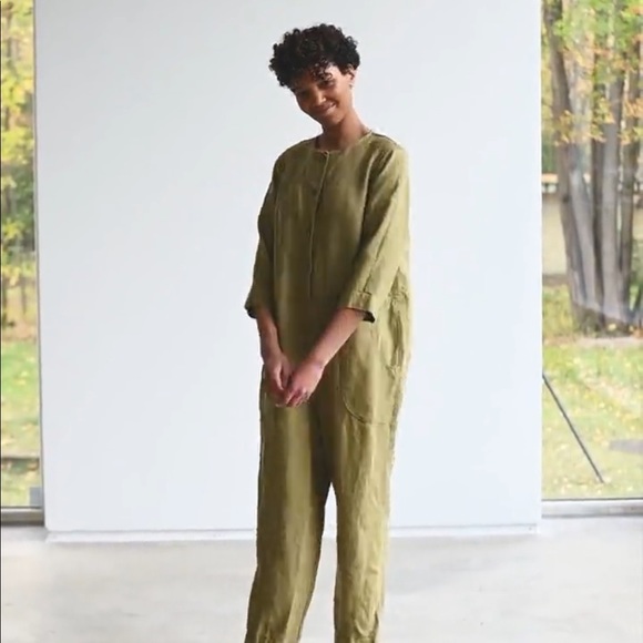 SOLD // Linenfox Martin jumpsuit- heavy weight linen - Picture 3 of 9